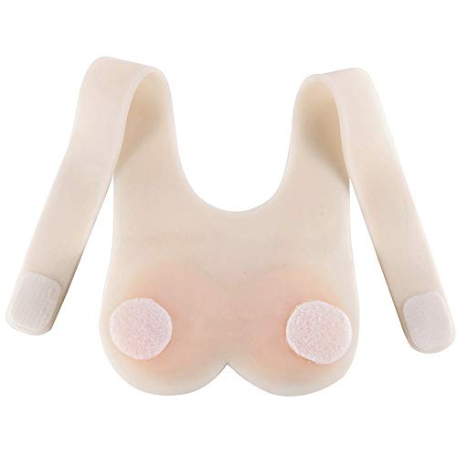 Djvbfdh Silicona Pecho Forma Falso Los Pechos Natural Falso Pecho, 100% No Alérgico Medicina para Travesti Transgénero Mastectomía Prótesis,E