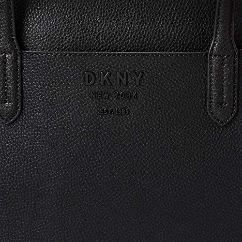 DKNY Bolso de mano Noho de piel negra martillada