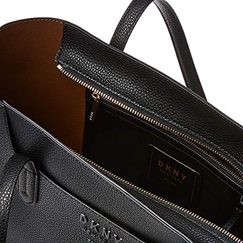 DKNY Bolso de mano Noho de piel negra martillada