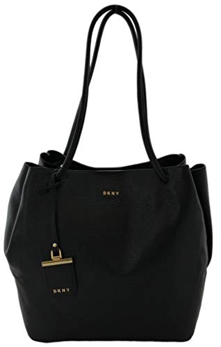 DKNY Donna Karan - Bolso bandolera de piel, color Negro, talla Medium