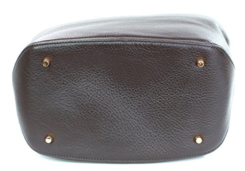 DKNY Donna Karan - Bolso bandolera de piel con cordón, color Marrón, talla Medium