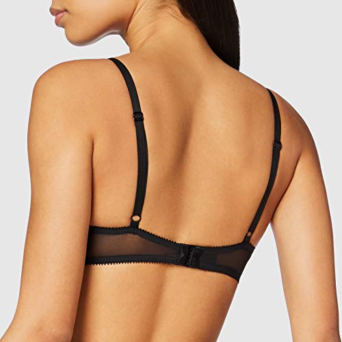 DKNY Intimates Nightfall-Sheer Lace Sujetador Push-up, Negro (Black/Skinny Dip Tl3), 80DD (Talla del Fabricante: 36DD) para Mujer
