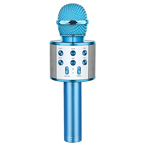 dmazing Niños, Juguete Niño 3-15 Años Karaoke Portatil con Microfono Regalos para Niños de 7 8 9 10 Años Juguetes Chicos 3-15 Años Regalos Fiesta Ultimos Juguetes Azul