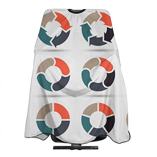 Dnwha - Delantales de peluquería Profesional de Cuatro Colores con diseño de Flechas