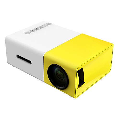 Docooler FW1S YG 300 Proyector LED 1080P Máquina de Proyección con USB HDMI Micro AV Puerto SD Mini Bolsillo Control Remoto para PC Portátil Enchufe de la UE