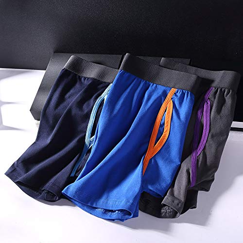 DODOMIAN Bóxers para Hombre Pack de 5 Ropa Interior de algodón elástico Calzoncillos Underwear (DNKD013, Large(Waist:36"-38"))