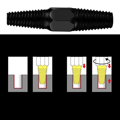 DOITOOL 1Pcs Extractor de Tornillo Dañado Conjunto Removedor de Perno Roto Herramienta de Extracción de Tornillo Dañado Conjunto de Extractor de Tubería de Agua Extractor de Grifo Roto