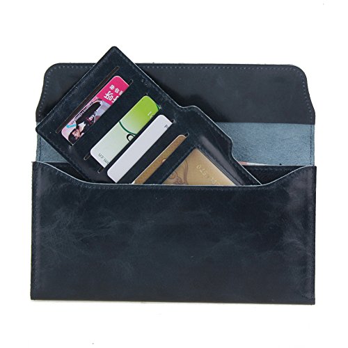 Domybest Nuevo Coreano Largo Mujer magnético, Tarjetero de Piel de Vaca Tarjeta de Trendy Monedero Embrague Bolso Azul Azul
