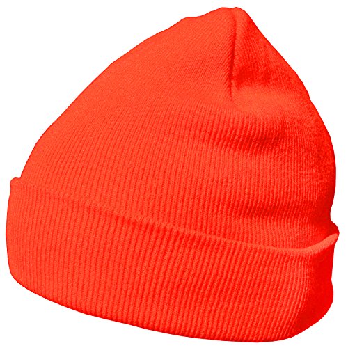 DonDon gorro de invierno gorro de abrigo diseño clásico moderno y suave Naranja neón