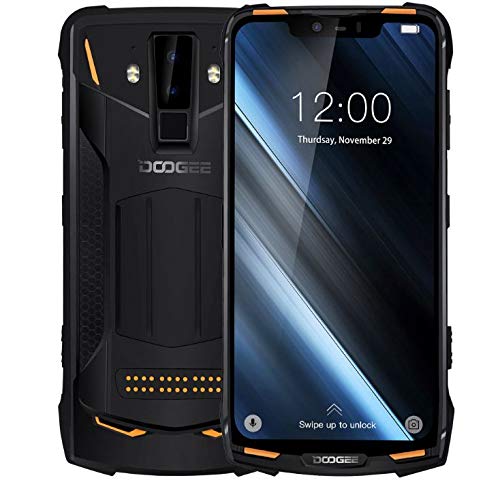 DOOGEE S90 Super - IP68/IP69K Impermeable Móvil Libre 4G Dual SIM (batería de 10050 mAh),Helio P60 Ocho Núcleos 6GB+128GB, Android 8.1, Pantalla de 6,18” FHD+, Cámara AI 16MP + 8MP - Naranja