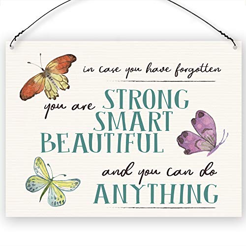 Dorothy Spring In Case You Have Forgot You Are Strong Smart Beautiful and You Can do Anything Inspirational Wall Cita Placa de Metal para Regalo para Amigos (15,2 x 20,3 cm)