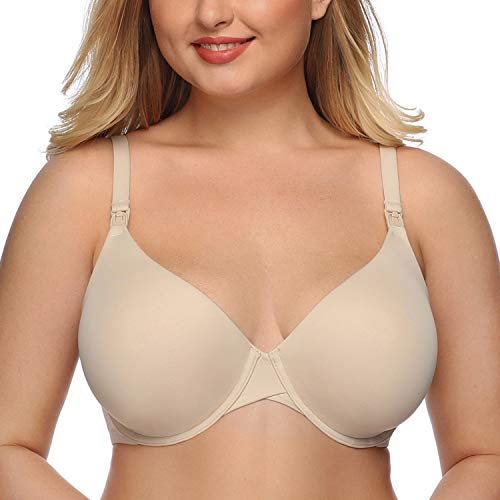DotVol - Sujetador Premamá para Mujer Enfermería de la Maternidad de Lactancia Copa Completa Copa con Anillo Acero y Correa Desmontable