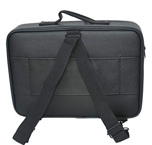 Doubleblack Profesional Neceser para Maquillaje Mujer Bolsa Maletin Organizador Viaje con Brochas Compartimentos Impermeable Negro L