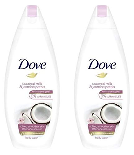 Dove Coconut Milk & Jazmín Petals Gel de baño 225 ml (Paquete de 2)