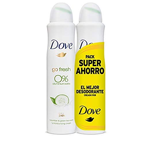 Dove Desodorante 0% Pepino Ahorro - 2 Paquetes de 2 x 150 ml: Total - 600 ml