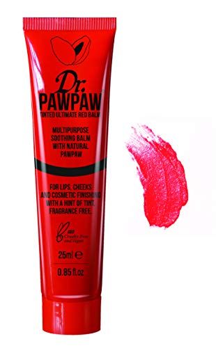 Dr PAWPAW Balm for Lips, Skin, Hair, Nails and Cuticles (Single, Ultimate Red)