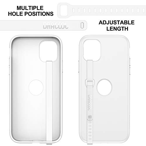Dracool 2 PCS Banda y Soporte para teléfono de Silicona Agarre elástico Grip para móvil Segura y Delgada Correas Correa para Mano y Dedo per Founda per iPhone Samsung Huawei Xiaomi - Transparente