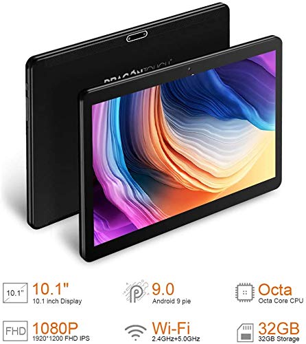 Dragon Touch Max10 Tablet 10 Pulgadas WiFi 5G, Android 9.0 Octa-Core 1920x1200 10.1"FHD RAM de 3GB, ROM de 32GB, Android Tablet PC con Bluetooth GPS FM G+G Pantalla, Puerto USB tipo C, Cuerpo Metálico