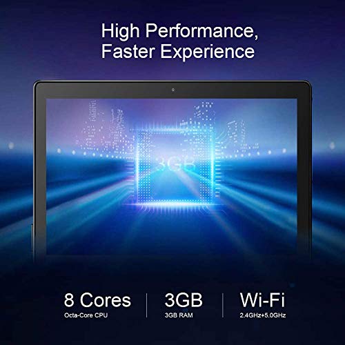 Dragon Touch Max10 Tablet 10 Pulgadas WiFi 5G, Android 9.0 Octa-Core 1920x1200 10.1"FHD RAM de 3GB, ROM de 32GB, Android Tablet PC con Bluetooth GPS FM G+G Pantalla, Puerto USB tipo C, Cuerpo Metálico