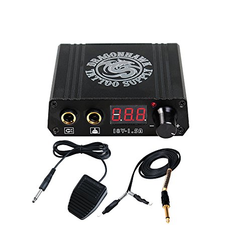 Dragonhawk Extreme V2 Tattoo Kit 2 Rotary Machines Motor Gun Power Supply Disposable Needles Tips for Tattoo Artist MDJT-1