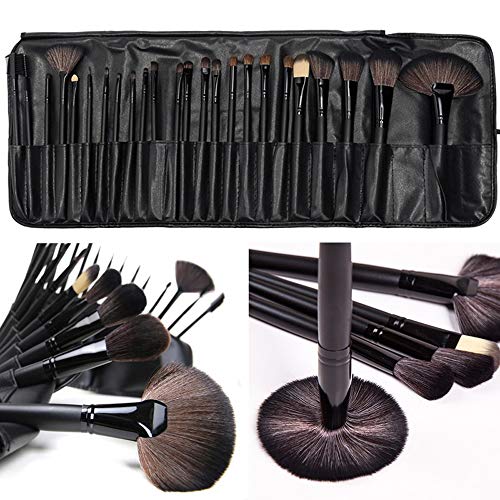 Drametree Set de pinceles de maquillaje Principiante profesional Herramientas de maquillaje Cerdas de pelo animal Pincel de rubor Sombra de ojos Pincel de maquillaje Contorno El contorno Cerdas suaves