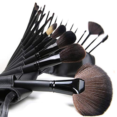 Drametree Set de pinceles de maquillaje Principiante profesional Herramientas de maquillaje Cerdas de pelo animal Pincel de rubor Sombra de ojos Pincel de maquillaje Contorno El contorno Cerdas suaves