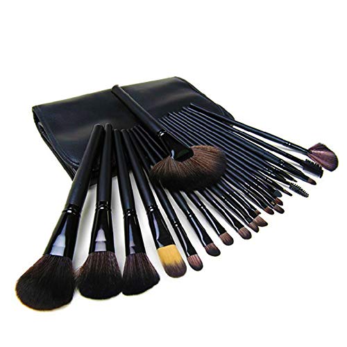Drametree Set de pinceles de maquillaje Principiante profesional Herramientas de maquillaje Cerdas de pelo animal Pincel de rubor Sombra de ojos Pincel de maquillaje Contorno El contorno Cerdas suaves