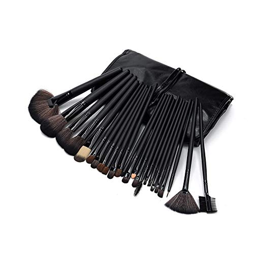 Drametree Set de pinceles de maquillaje Principiante profesional Herramientas de maquillaje Cerdas de pelo animal Pincel de rubor Sombra de ojos Pincel de maquillaje Contorno El contorno Cerdas suaves