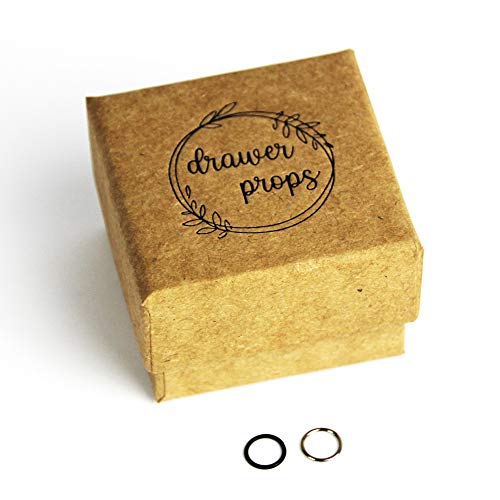 Drawer Props Pack 2 Aros Nariz 6 mm de Acero Quirúrgico Flexible || Piercing Aro Nariz Color Negro y Color Plata || Pendientes Reales para Nariz || Hipoalergénicos || Fabricados en Europa