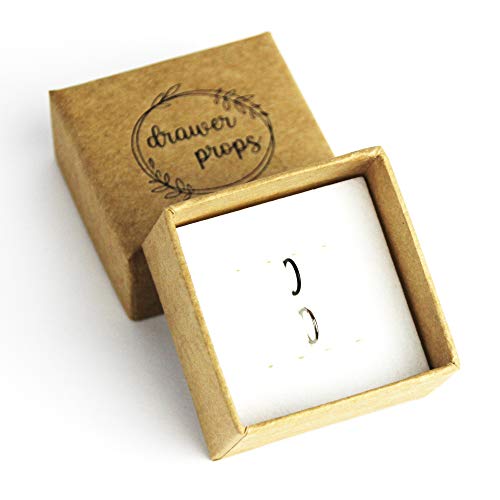 Drawer Props Pack 2 Aros Nariz 6 mm de Acero Quirúrgico Flexible || Piercing Aro Nariz Color Negro y Color Plata || Pendientes Reales para Nariz || Hipoalergénicos || Fabricados en Europa