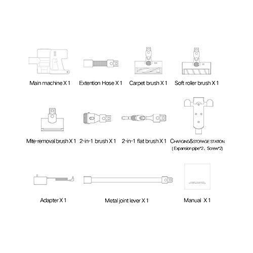 Dreame XR (V10R) Aspiradora sin cable Aspiradora con cepillo de 22 KPa Aspiradora con luz de succión fuerte Aspiradora de mano Aspiradora sin cable Escoba eléctrica de barrido