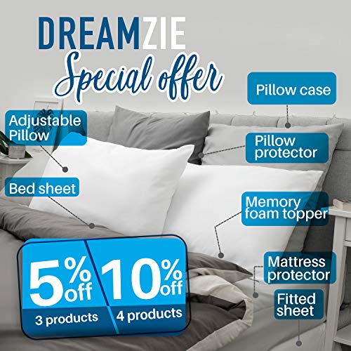 Dreamzie - Set de 2 x Funda de Almohada 50x80 cm, Gris Antracita, Microfibra (100% Poliéster) - Fundas de Almohadas Hipoalergénica - Fundas de Cojines de Calidad con una Suavidad Incomparable