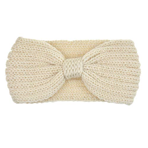 DRESHOW 6 Piezas Crochet Arco Turbante Knit Diadema Invierno Vendas Elasticas Anchas Tejida Lana CintasEl Pelo Banda de pelo más cálido para Talla única 6 Pack Style Aa