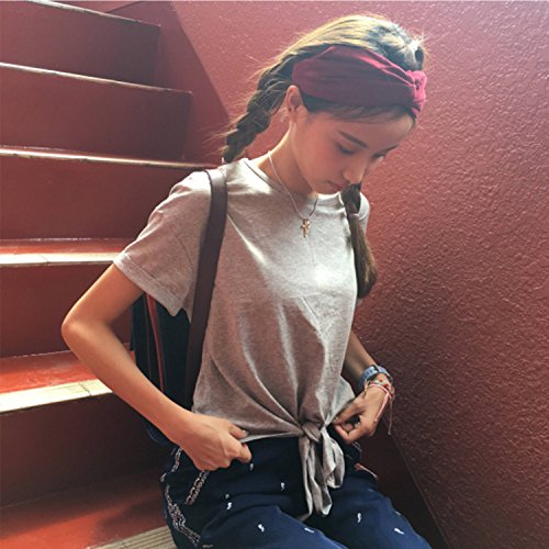 DRESHOW Boho Diademas para Mujeres Flor Vintage Impreso Criss Cross Anudado Elástico Banda para el Cabello Stretchy Head Wrap Twisted Accesorios para el Cabello Lindo Paquete de 10