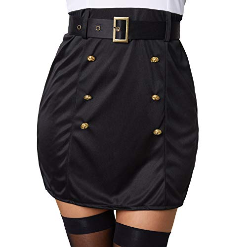 dressforfun 900503 Disfraz de Mujer Oficial de la Marina, Traje de Marinera en Negro y Blanco (XL| No. 302435)