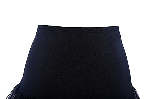 DRESSTELLS Mujeres Cancan 50s Retro Rockabilly Enaguas Miriñaques Faldas Black L