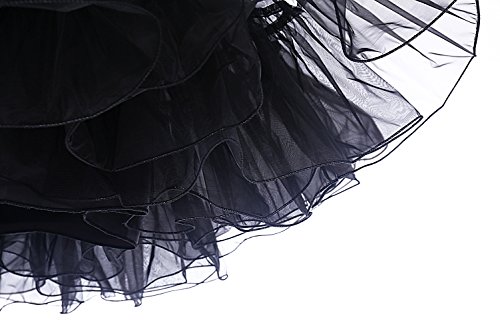 DRESSTELLS Mujeres Cancan 50s Retro Rockabilly Enaguas Miriñaques Faldas Black L