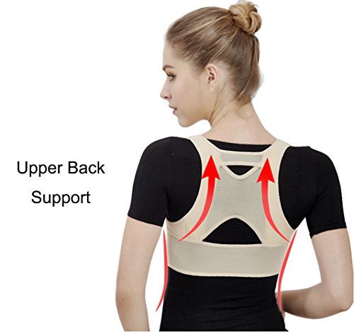 Drizzle Corrector de Postura Espalda Mujer mejorar el jorobado Ajustable Soporte de Espalda Alivie el Dolor de Cuello y Hombro (M)