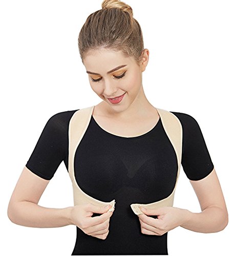 Drizzle Corrector de Postura Espalda Mujer mejorar el jorobado Ajustable Soporte de Espalda Alivie el Dolor de Cuello y Hombro (M)