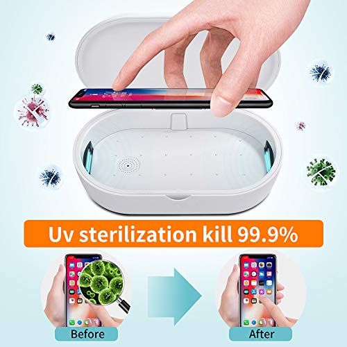 DryMartine Esterilizador UV - Desinfectante UV Portátil para Viajes a casa Caja de Desinfección,2020 Nuevo tiempo de desinfección de pantalla LED (Blanco)