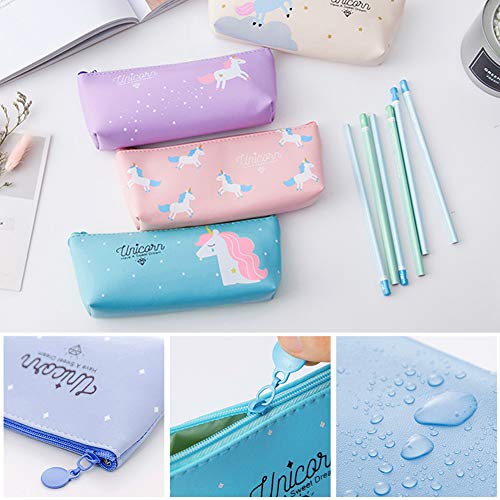 Dsaren 20 Piezas Set de Papelería Bolígrafos de Flamencos Unicornio Estuche Lápiz Notas Autoadhesivas Bonitas y Recargas, Regalo de Cumpleaños para Niñas Niños Suministros Escolares (Verde claro)