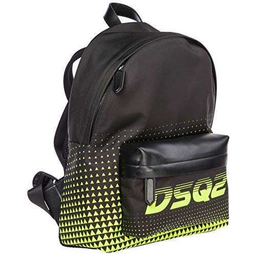 DSQUARED2 hombre Bionic sport mochila nero + giallo fluo