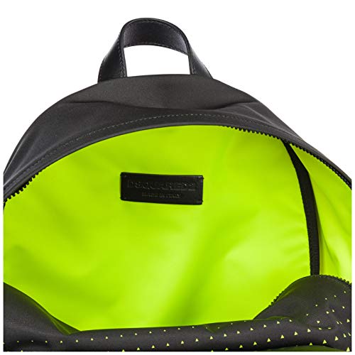 DSQUARED2 hombre Bionic sport mochila nero + giallo fluo