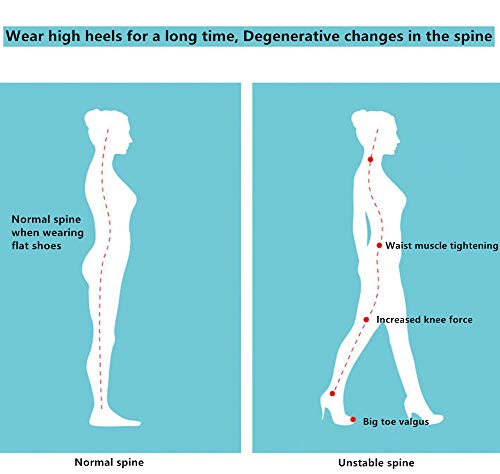 DSZZ Health Zapatos Profesionales de tacón Negativo en Forma de K, Zapatos para Caminar Altos y Bajos Corrección de cifosis Lumbar Masculina y Femenina,Blanco,42