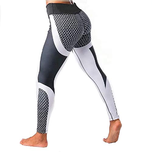 Ducomi MEG Leggins Push Up para Mujeres - Adelgaza y Empuja Hacia Arriba Cintura Alta en las Nalgas para las Curvas Sensacionales Silhouette Slender - Leggings para Yoga y Pilates (Blanco, L)