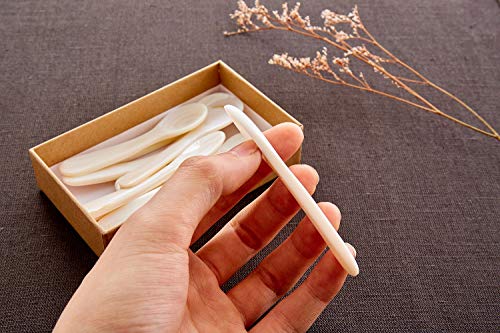 DUEBEL 10 Cucharas para Caviar (Blanco, 9cm x 2.4cm)