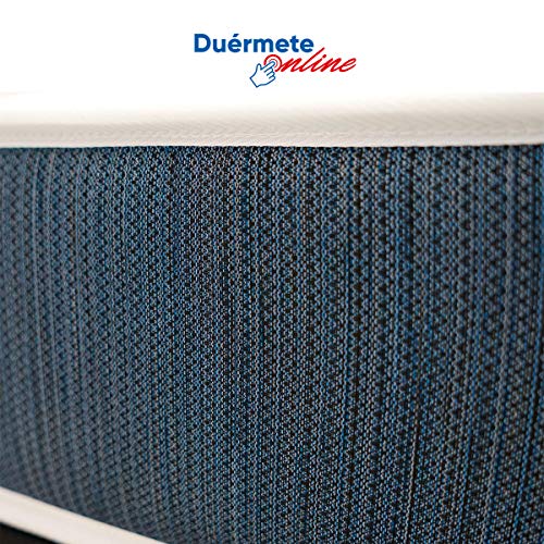 Duérmete Online Colchón viscoelástico Cyan Viscografeno Reversible (Cara Invierno-Verano) | Antibacteriano | Fabricado en ESPAÑA, 90x190