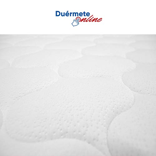 Duérmete Online - Colchón Viscoelástico Lite Reversible (a 2 caras), Muy Transpirable, Blanco, 135 x 180