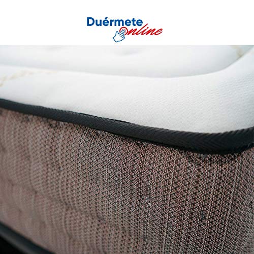 Duérmete Online Iron Pro 111 Duérmete Gran Confort-Colchón Muelles Ensacados + Viscoelástica con 7 Zonas de Descanso, Libertad de Movimientos, 150x190