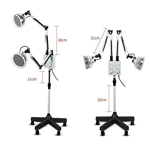 DULANP 300W TDP Lejos Calor Lámpara Electromagnético Terapia Fisioterapia Ligero Mineral Plato Aparato Hora Ajuste Ajustable Temperatura